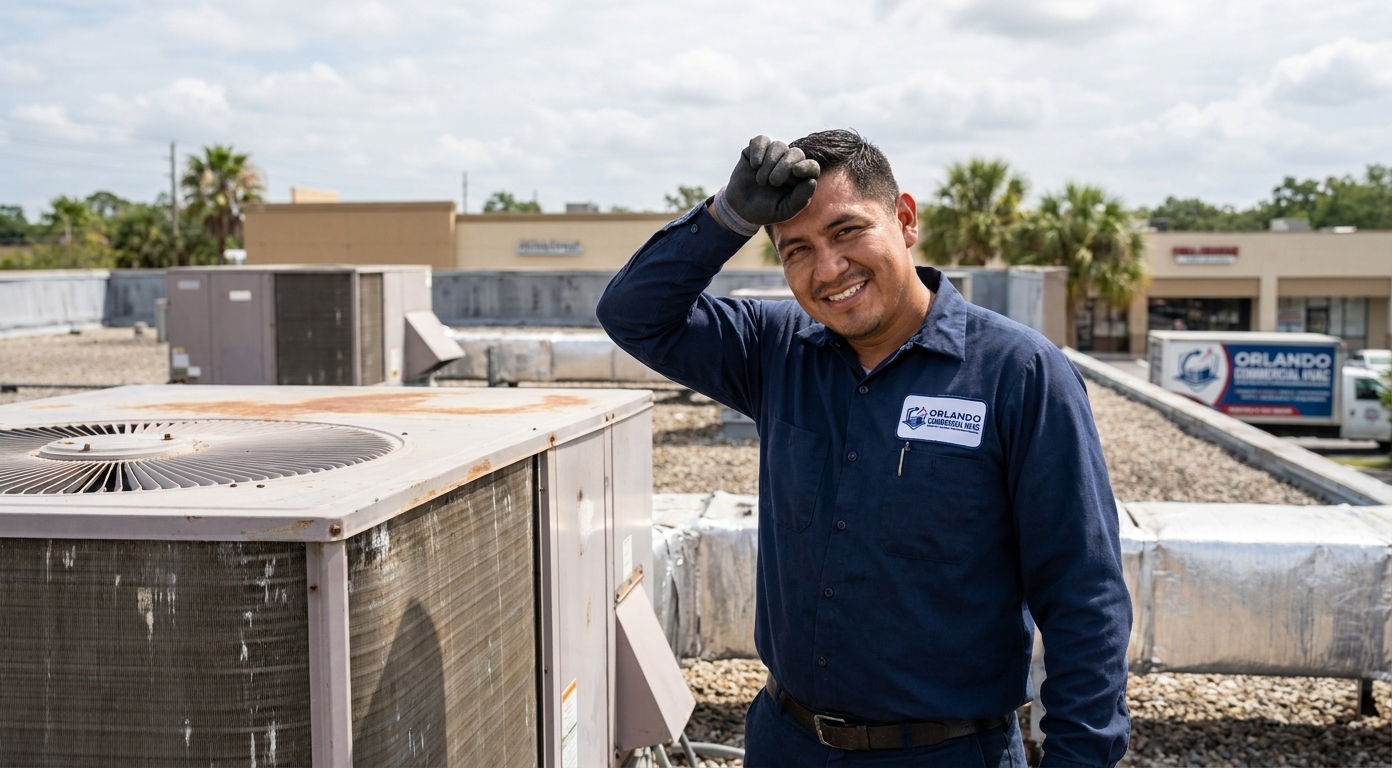 Lead commercial HVAC technician portrait
